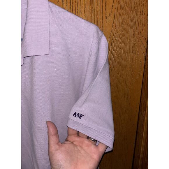 Vintage Abercrombie & Fitch men’s purple cotton polo shirt NWOT (large) - Picture 2 of 4